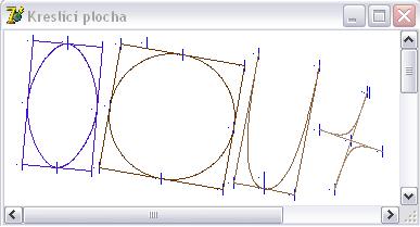Navázané oblouky umí nadpojovat původní křivku se třemi řídícími body a to tak, že výsledná křivka je spojitá i se svými prvními i druhými derivacemi.