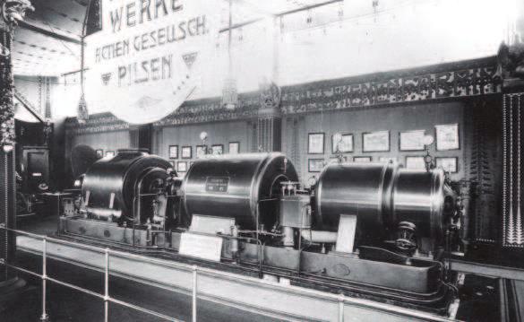 Obr. 4 Dvoutělesová turbína Škoda, výkon 1500 kw (2000 koňských sil) [6] V roce 1908 poslal profesor Rateau návrh