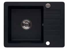 Dřez KRONOS 580 - GRANIT Dřez s odkapem, sifon 3,5 Vhodné pro skříňku: 400 mm Vnější rozměr: 580x440 mm Rozměr vany: 360x360 mm,