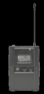 000 Hz >104 db >106 db 0 45 C 2 x AA (1,5 V) 65 x 95 x 25 mm 90 g 2 x AA (1,5 V) EN - 1. Antenna 2. LED/green: transmission/red: mute/flashing red: depleated battery 3. LCD display 4.
