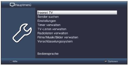 5.2 Vyvolání hlavního menu a navigace v menu a funkcích Následující příklad ukazuje, jak se dostanete do