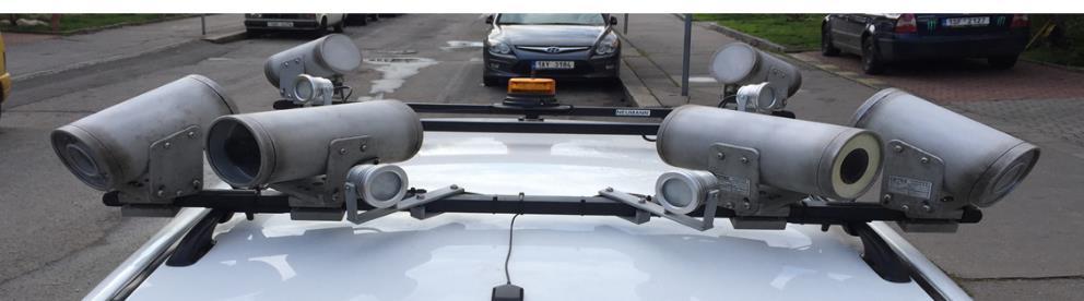 CAR - HW INSTALLATIONS 4 cameras for plate recognition with integrated IR 2 cameras for site and traffic