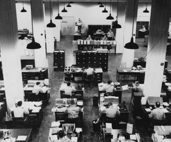 20. století 1958 - Burolandschaft Druhá vlna změn, která zásadně ovlivnila a způsob práce a vývoj pracovního prostředí nastala po druhé světové válce.