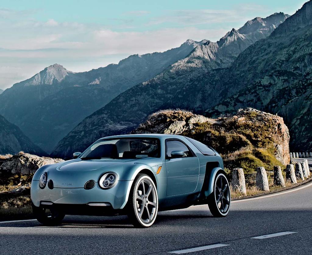 Švýcarský Mindset: Auto vypadá jako ze sci-fi filmu 70. let, ukrývá však techniku roku 2009. FOTO: BMW AG; CHRYSLER AG; DAIMLER AG; GM CORP.