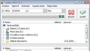 hudebních CD i filmových DVD. Vedle těchto základních funkcí umí JetBee také vytvářet ISO obrazy disků z vybraných složek a souborů a rovněž mazat obsah přepisovatelných optických médií.
