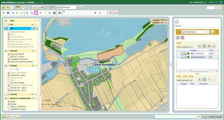 Identifikace parcel v ZCHÚ Automatizované