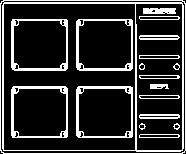 Predný bezpečnostný panel MBOX 16 DIN 43x365x90 4x otvor (136x15) 16-63A 6x otvor (70x87) 16-3A 656.004-000 656.