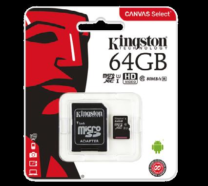 0 Pametová ˇ karta Kingston 64GB microsdxc CL10 366,- 299,- 549,- 439,-