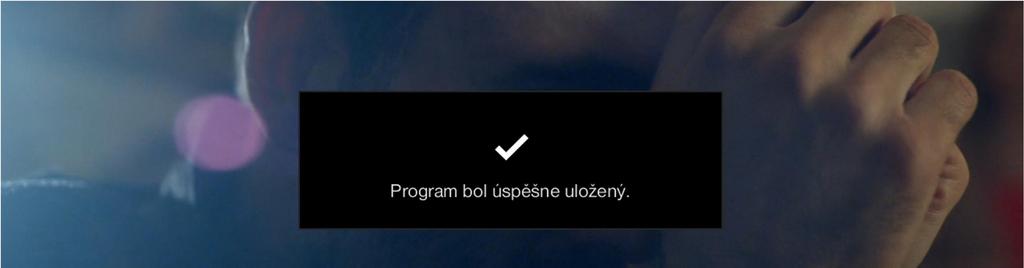 Stlačte tlačidlo PAUZA (alebo žlté tlačidlo) na diaľkovom ovládači. Relácia, ktorú práve sledujete, sa pozastaví.