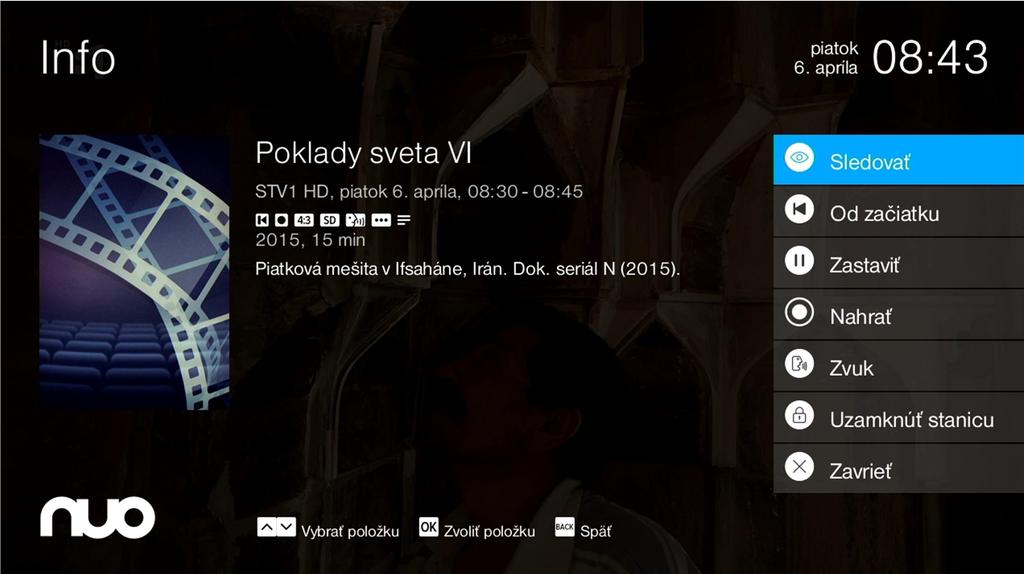 5. Programový sprievodca EPG Programový sprievodca je základným prvkom ovládania televízie novej generácie.