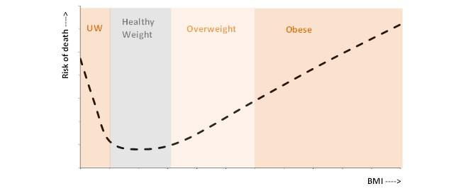 Obr. č. 1 Mezinárodní klasifikace obezity dle BMI Classification BMI(kg/m²) Principal cut-off points Additional cut-off points Underweight <18.50 <18.50 Severe thinness <16.00 <16.