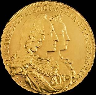 BAVORSKO BAVARIA 253 Zlatá medaile (5 Dukát) 1747 U příležitosti sňatku Marie Anny