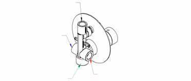 Podomítková sprchová/vanová baterie Built-in shower / bathtub mixers VÝVOD PRO SPRCHU SHOWER OUTLET G1/2 VSTUP PRO STUDENOU VODU COLD WATER INLET VSTUP PRO TEPLOU VODU HOT WATER INLET VÝVOD PRO