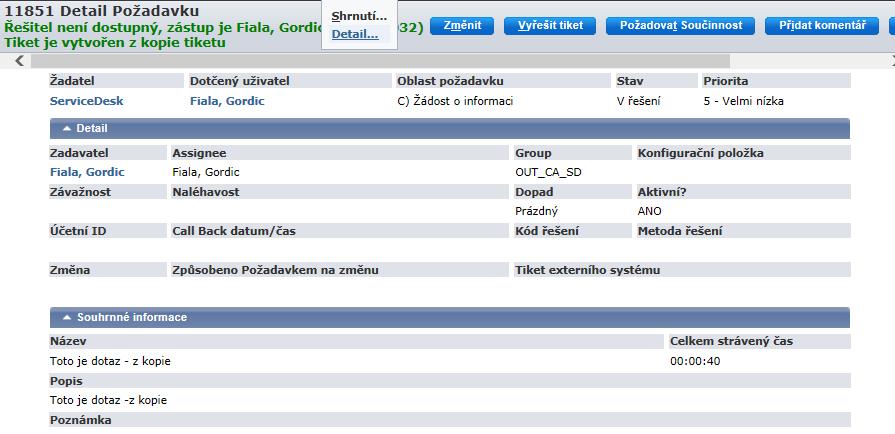 7. Tiskové výstupy Tiskové výstupy jsou přístupné pouze pro rozhraní operátorů/řešitelů. Standardní rozhraní poskytuje dva tiskové výstupy: 1.