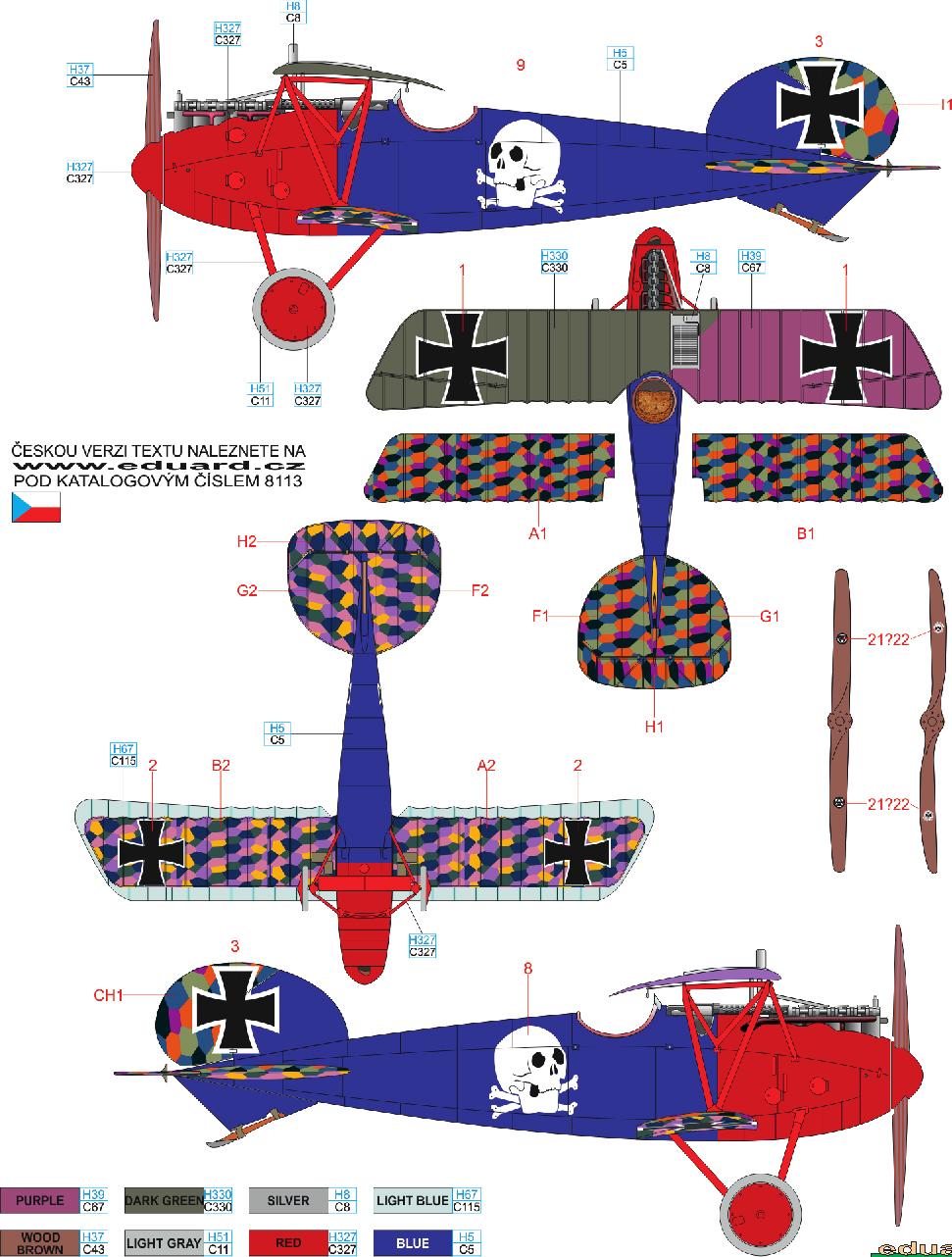 B Albatros D.V, flown by Ltn. Georg von Hantelmann, Jasta 15, early 1918 Georg von Hantelmann was born in 1898 and joined the Braunschweiger Hussar Regiment Nr.