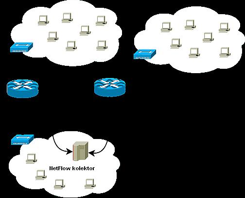 NetFlow exportér (router, switch, sonda nebo jiný síťový prvek podporující technologii NetFlow) monitoruje data procházející po lince, ke které je připojen, a vytváří z nich toky (tok flow).