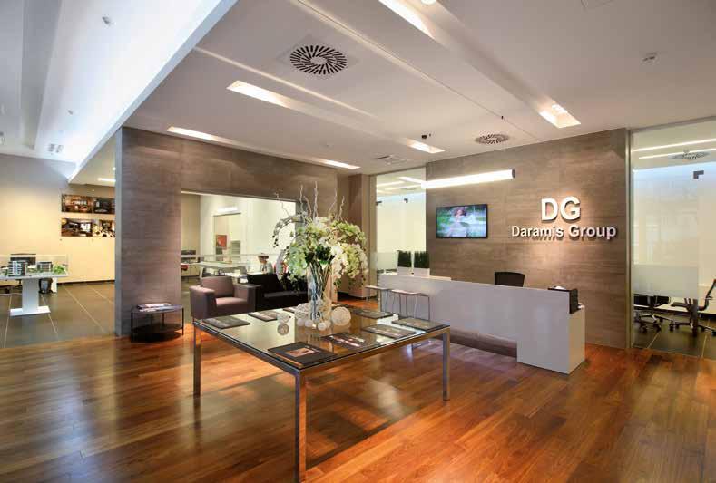 Daramis Group v Prague Marina Office Center, Praha Daramis group in Prague Marina Office Center, Prague Realizace kompletní stavební části a části interiéru kancelářských prostorů a showroomu včetně
