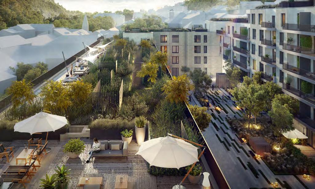 PROJEKT SPOLU S ATELIÉREM ŠMÍDOVÁ LANDSCAPE ARCHITECTS DOKAZUJE, ŽE POMOCÍ ZELENĚ A ORIGINÁLNÍCH NÁPADŮ, LZE ZVLÁDNOUT OBOJÍ.
