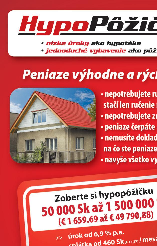 : 034/664 74 35 EXPRES SŤAHOVANIE ÚVER BESZÉLÜNK MAGYARUL Všetky druhy úverov aj ke ste živnostník a dôchodca. nájdete nás: Otváracie hodiny: Po-So 9.00 20.