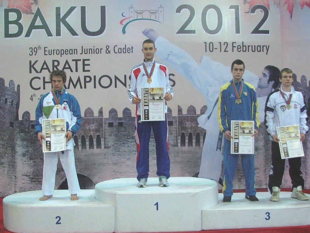 Srebro iz Bakuja ŠPORT MOST /X/33 39 Preden je Slovenija poslala na Evrovizijo našo zmagovalko Evo Boto, je medalje v Bakuju, glavnem mestu Azerbajdžana, že osvajal mladi karateist Mirko Boltar iz