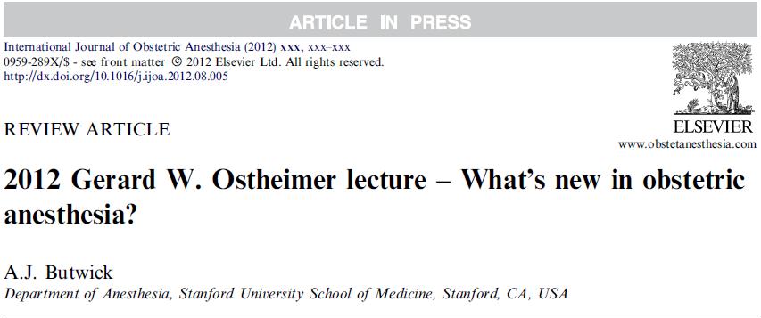 Co jste nestihli přečíst? 2012 Gerard W. Ostheimer Lecture Publikováno 5. 9.