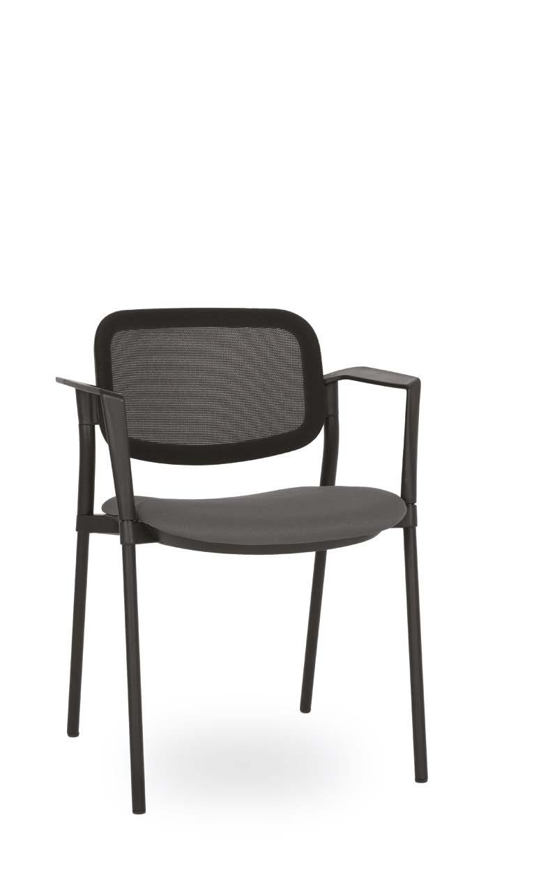 24 MORGAN Konferenční stohovatelná židle / Conference stackable chair / Konferenzstuhl stapelbar Čalouněný sedák / Upholstered seat / Gepolsterte Sitzfläche Opěradlo ze samonosné síťoviny / Backrest