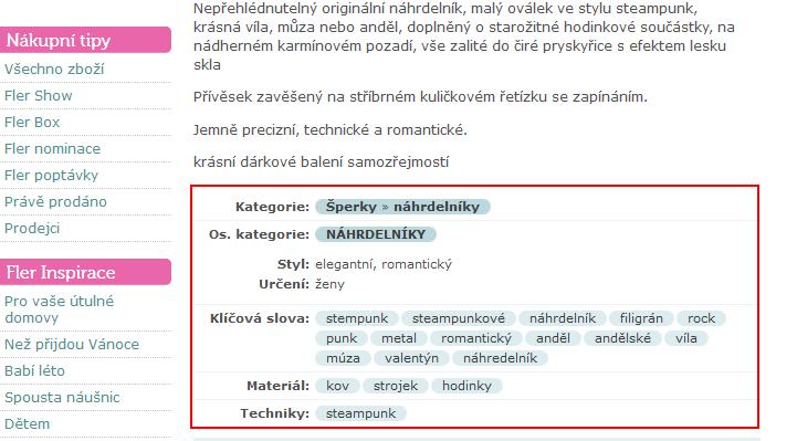 Struktura webu