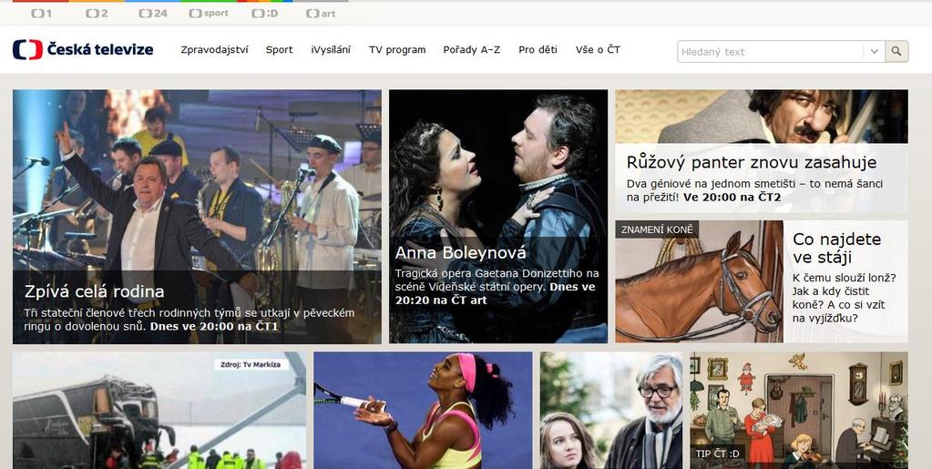 Struktura webu Kombinované
