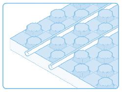 Uponor plošné vytápění a chlazení Systém Home Comfort > Uponor systém Tecto Uponor systém Tecto Uponor systém Tecto byl speciálně vytvořen pro instalaci systémů podlahového vytápění / chlazení v