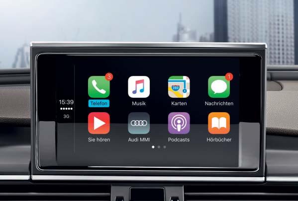 kanálu zesilovače 02 Audi connect¹ digitální propojení buďte na cestách v kontaktu se světem 03 Audi smartphone interface², ³, ⁴ kompletní obsah smartphonu přenáší