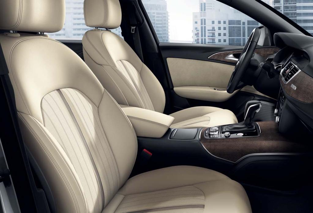 68 69 Styly a pakety výbavy Audi exclusive line Audi exclusive line 01 Komfortní přední sedadla volitelně s ventilací bočnice sedadel a opěrky hlavy v kůži