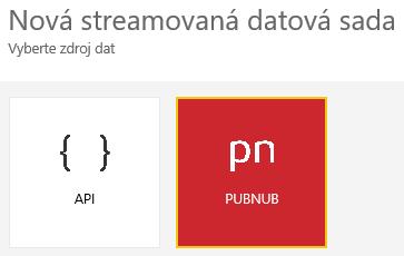 Streamované vizuály Na existujícím Dashboardu vybereme možnost přidat