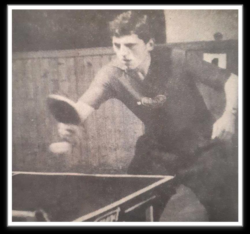 Obrázek 14. Karel Štícha, nejlepší hráč stolního tenisu Jihočeského kraje na začátku 70. Let. Zdroj: Kronika Pavla Smolíka, 1964 1972.