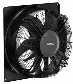 Díky speciální protikorozní ochraně jsou EC ventilátory ideálně vybaveny pro náročné podmínky prostředí. Axiální ventilátor o rozměrech 1 250 mm s difuzorem AxiTop (obr.
