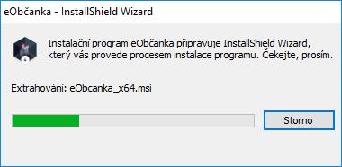 4 SPUŠTĚNÍ A PROVEDENÍ INSTALACE Instalace ovládacího software eobčanka se provádí pomocí grafického instalačního průvodce, uloženého ve staženém instalačním balíčku.