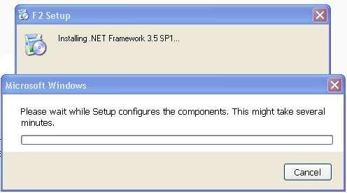 Obrázek 7 Poté se spustí instalace.net Framework (Obrázek 8). Obrázek 8 Upozornění: Instalace.