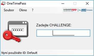 c) Spusťte aplikaci visionapp OneTimePass