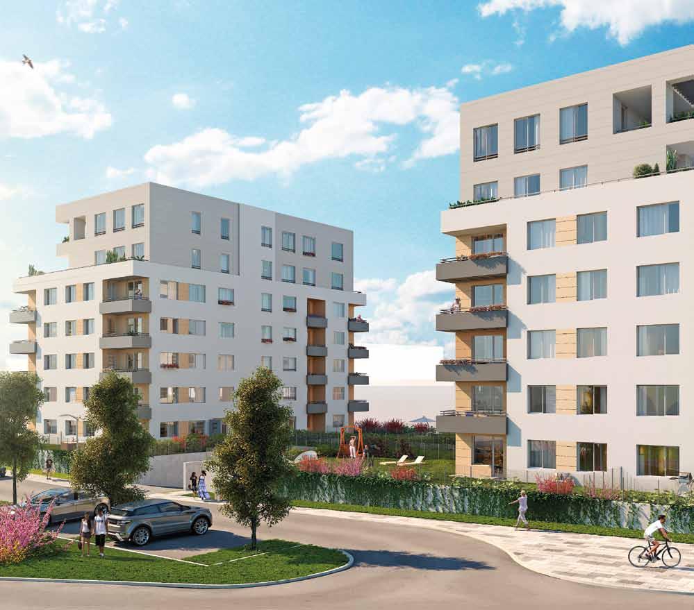 Nové bytové domy jsou naplánovány se sedmi nadzemními podlažími, horní dvě jsou navržena jako ustoupená. První etapa projektu nabídne celkem 133 nových domovů.
