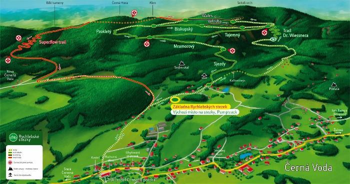 Mezi služby IC patří půjčovna celoodpružených kol, výuka jízdy na MTB, občerstvení, cykloprodejna, prodej upomínkových předmětů, mytí kol apod.