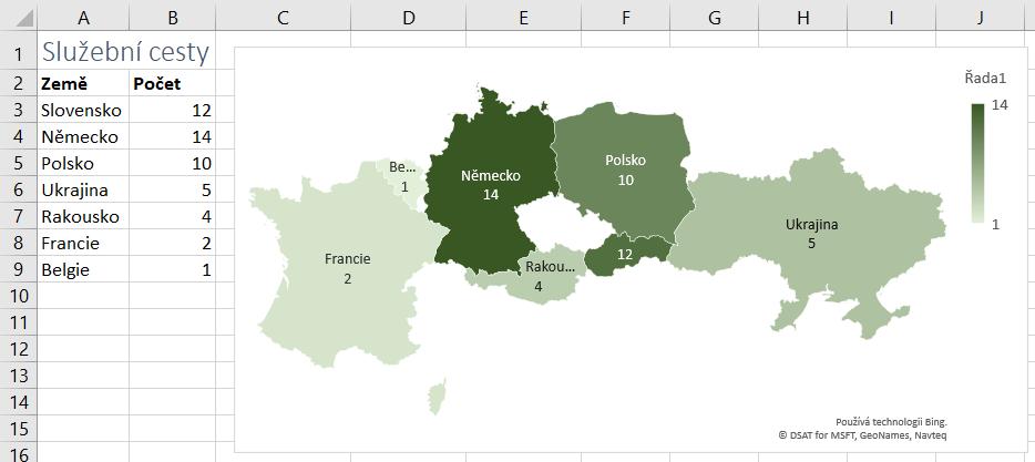 Kapitola 3: Karta Vložení 63 Ovlivnit můžeme i barvy. V části Barva datové řady je nabídnuto dvoubarevné či tříbarevné schéma.