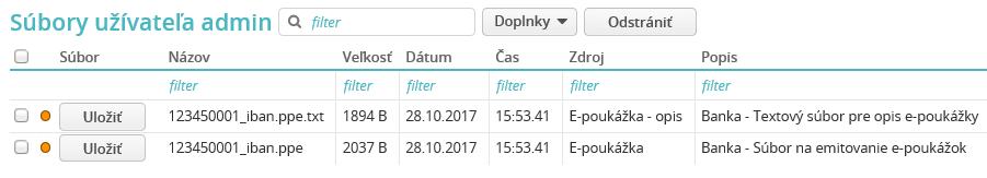 Účet na poplatky tento účet a k nemu prislúchajúce identifikátory platby sa vyplnia len v prípade, že užívateľ bude posielať poplatky na samostatný účet.