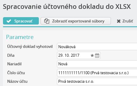 Nariadil z políčka Nariadil z rovnakého formulára. číslo účtu pre úhradu z políčka Číslo účtu z rovnakého formulára. názov účtu pre úhradu z políčka Názov účtu z rovnakého formulára.