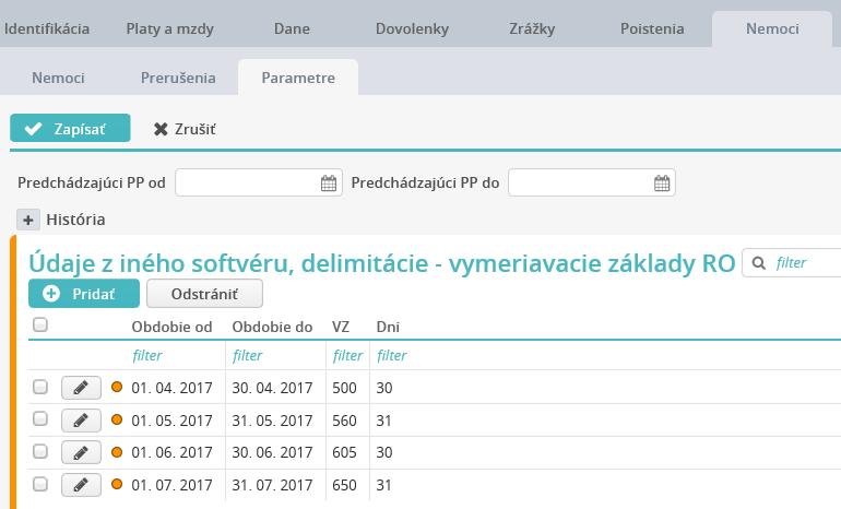 HUMANET PERSONALISTIKA A MZDY časť II. V súčasnej dobe môže rozhodujúce obdobie pre určenie denného vymeriavacieho základu prechádzať cez dva roky. Preto má tabuľka v bode 6 tlačiva dva stĺpce.