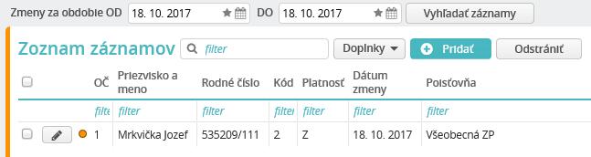 Výstupy vo voľbe Personálne údaje/oznámenie zamestnávateľa o poistencoch pri zmene platiteľa poistného na VZP Spracovanie oznámenia Spracovanie oznámenia možno zhrnúť podobne ako pri spracovaní RLFO