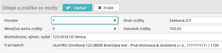 V prípade, že systém niektorú z nemocí do tlačiva nenačítal, môžete ju do tabuľky pridať. UPOZORNENIE: Do zoznamu sa zapíšu len obdobia nemocí, nie obdobie ošetrovného.