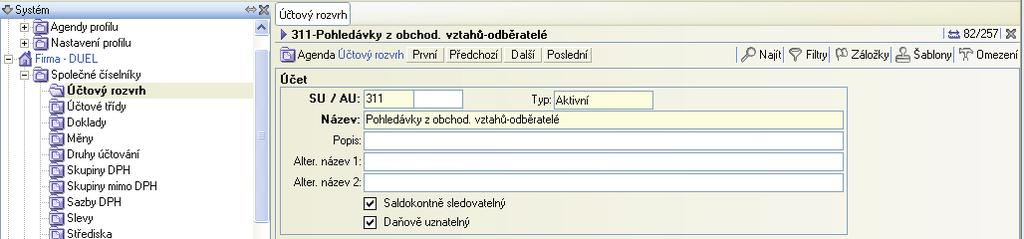 60 Ú È E T N I C T V Í PS saldokonta Princip Na úvod krátce zmíníme, k èemu Saldokonto slouží a jak jeho zpracování probíhá.