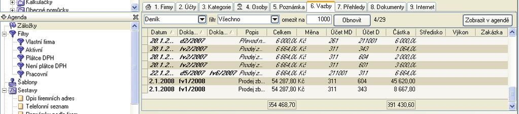 12 K A N C E L Á Ø Na chlopeò 2. Úèty je možné zadat více bankovních úètù firmy.