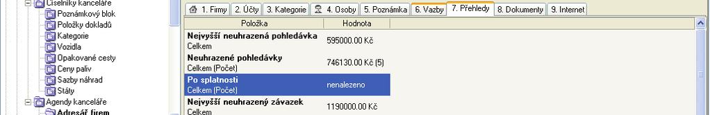 Kategorie slouží k pøiøazení kategorie, která charakterizuje vztah k obchodním partnerùm.