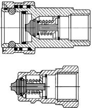 Rychlospojky ISO-A DRAGON ( ) ISO 74- A Do 350 bar (koef. bezpečn. 4:) Galvanizovaná ocel NBR (od -0 C do +00 C) Jedny z levnějších rychlospojek Rychlospojky používané hlavně v zemědělských strojích.