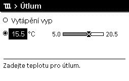 Další nastavení teplot je možné prostřednictvím časového programu ( kapitola 5.3.2, str. 21).